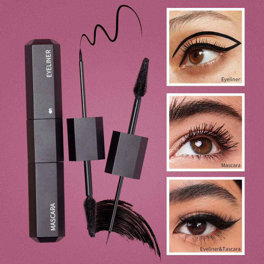 2 in 1 Black Eyeliner Mascara Wholesale Oem High Quality Water Activated Eye Liner Water Proof Moisturize Private Label Mascara