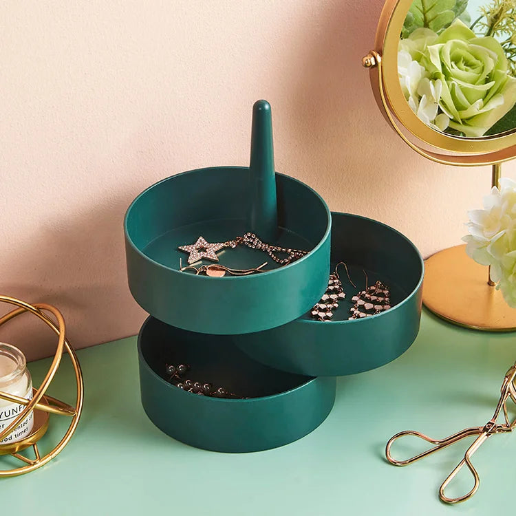 New Design Jewelry Storage Box Rotatable Small Luxury Style Jewelry Box