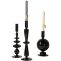 Best Selling Candle Candlesticks Romantic Candlelight Black Stand Decoration Glass Candlestick Holder