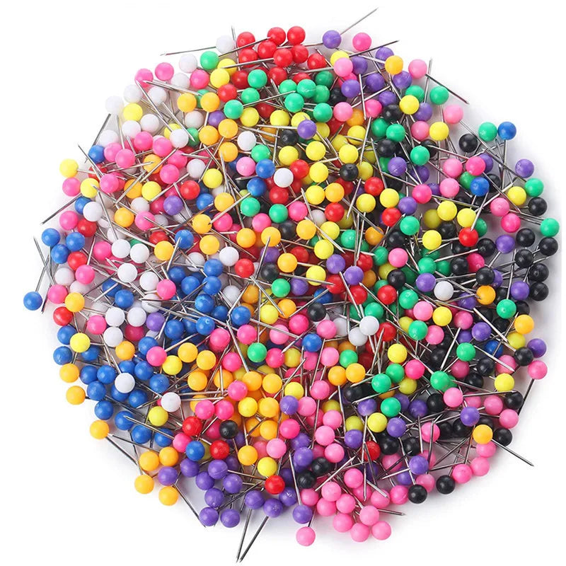 Hot Sale 15mm Straight Sewing Quilting Pins with Colored Ball Glass Head for Fabric Jewelry DIY Craft and Sewing Project