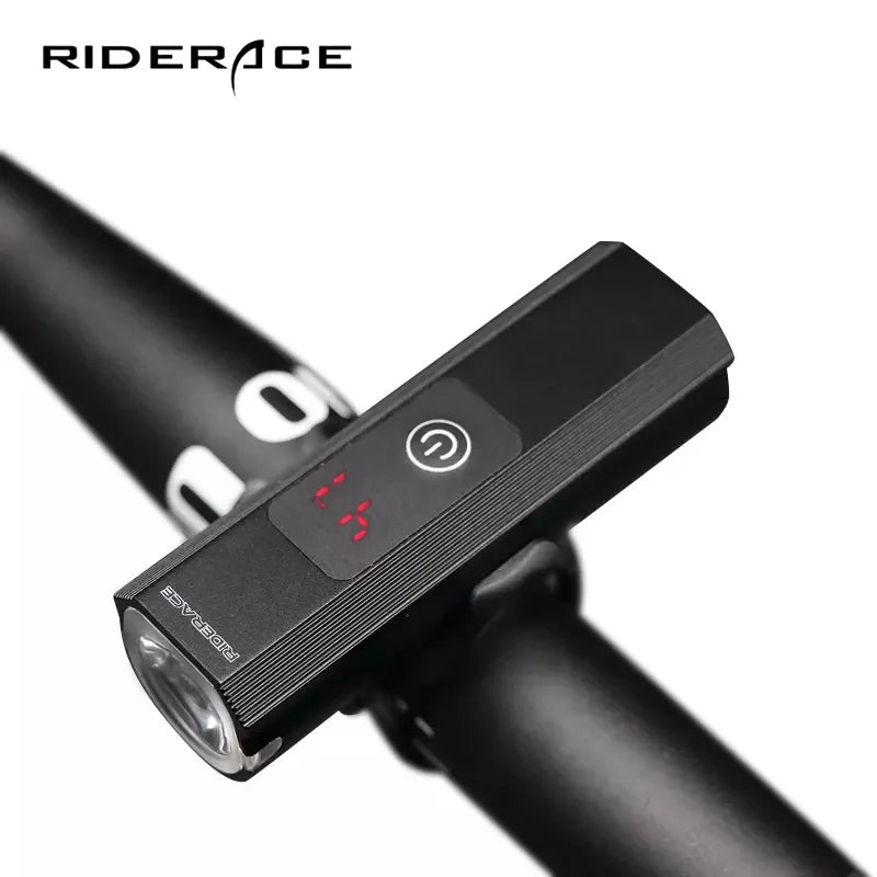 RIDERACE Bike Light Rainproof USB Rechargeable LED MTB Front Lamp Headlight Riding Aluminum Ultralight Flashlight Bicycle Light
