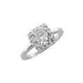 Wholesale Price Trendy Princess Square Row Micro Pave Insert Zircon Engagement Rings Women 925 Sterling Silver Gift