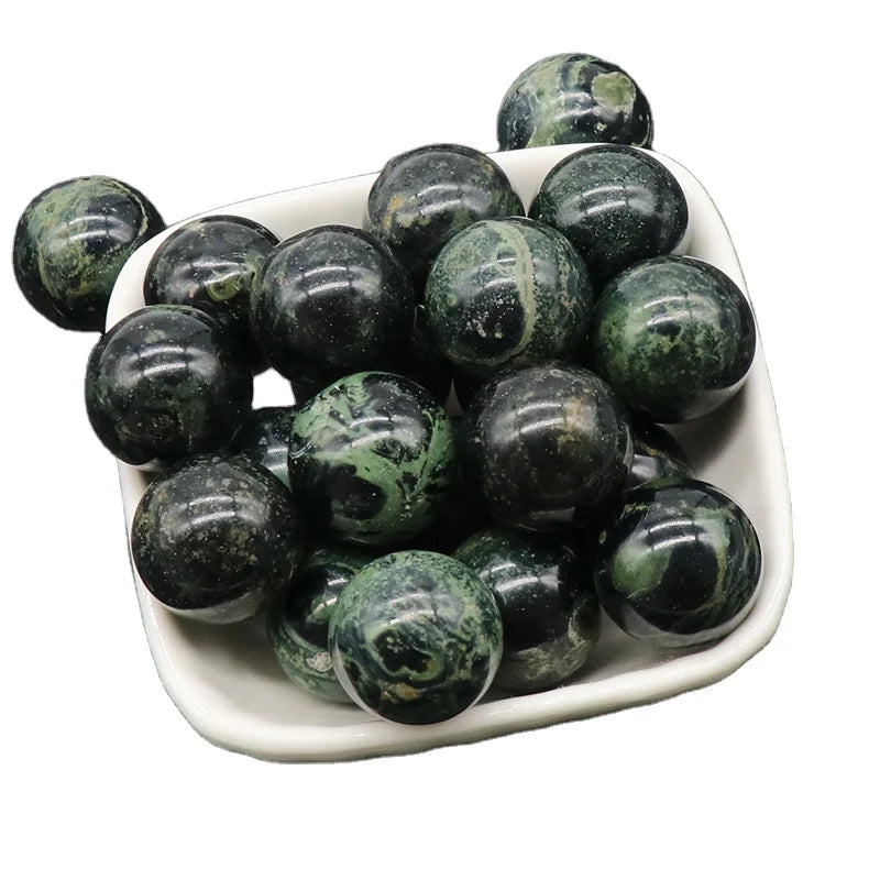 Wholesale 20mm Natural Crocodile Jasper Stone No Hole Round Loose Bead for Diy Jewelry