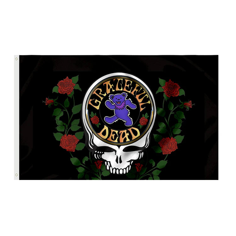 Custom Small MOQ Fast Deliivery Indoor Outdoor Large Flags 5X3ft Grateful Dead Flags