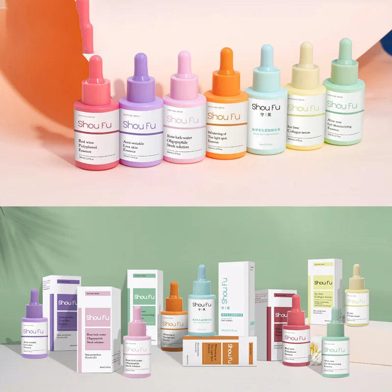 Wholesale 30ml Frosted Glass Dropper Serum Bottle Customized Color for Essential Oil and Skin Care