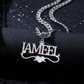 Custom Design Stainless Steel Silver Necklace Fashion Jewelry Men Women Necklace Letter Name Pendants for Necklace