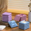 Crystal Drop Glue Square Plaster Storage Box Mold Bubble Square Storage Jar Candle Cup Silicone Mold