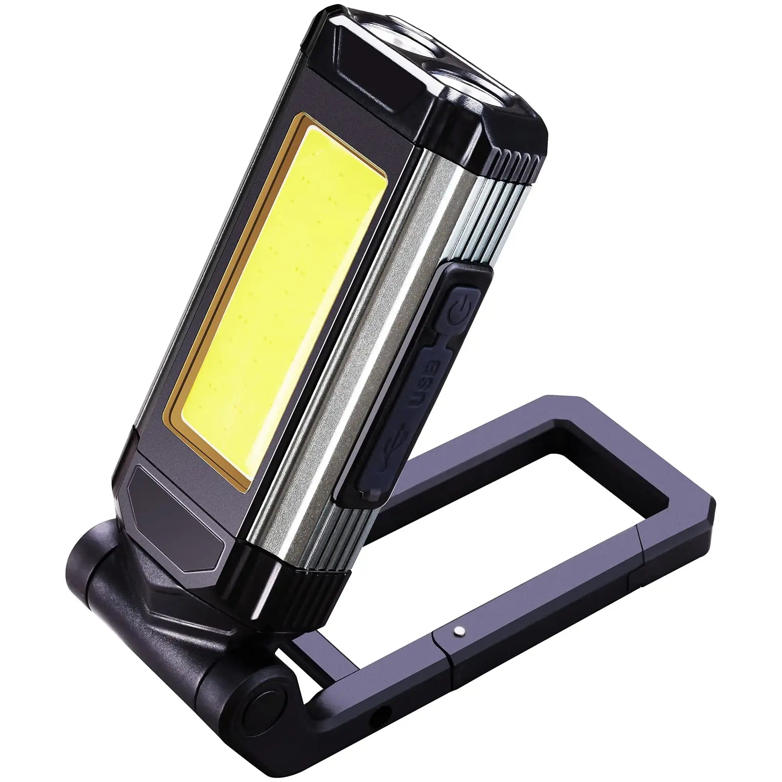 Rechargeable LED Work Light COB Area Light Magnetic Base Rotating Stand IPX5 Waterproof Aluminum+ABS Workshop Landscape