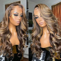 High Density Glueless Wig Pre Plucked African Women Body Wave Lace Front Wig 4/27 Highlight Color Glueless Human Hair Wig