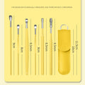 Factory Supplies 6PCS Portable Ear Cleaner Earwax Removal Tool Stainless Steel Ear Spoon Set with Storage Box 30g