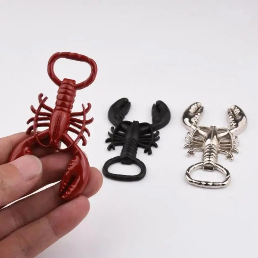 Creative Customized Exquisite Lobster Bottle Opener Portable Metal Alloy Keychain Beer Bottle Openers Kitchen Tools Accessories