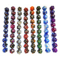 10 Piece 20mm Two Color Starry Sky Number Pearl Pattern Digital Custom Acrylic Bulk Polyhedral D20 Dice