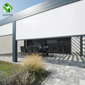 Extra Wide Smart Outdoor Blackout Windproof Metal Blinds Electric Motorized Zip Screen Roller Modern Design for Garden Gazebo
