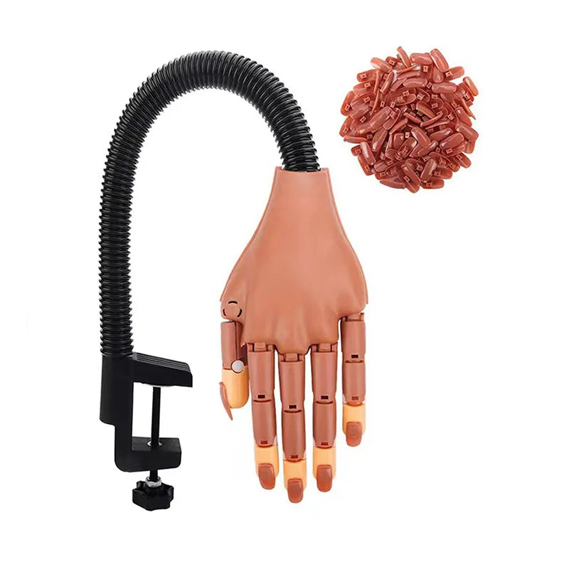 OEM/ODM Mannequin Hands for Nail Beauty Beginner Practice Use Flexible Bendable ABS Nail Training Practice Hand