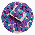 Mini Purple Flower Star Slices 10mm Polymer Clay Sprinkles DIY Crafts Nail Art Sticker Decoration Slime Filling