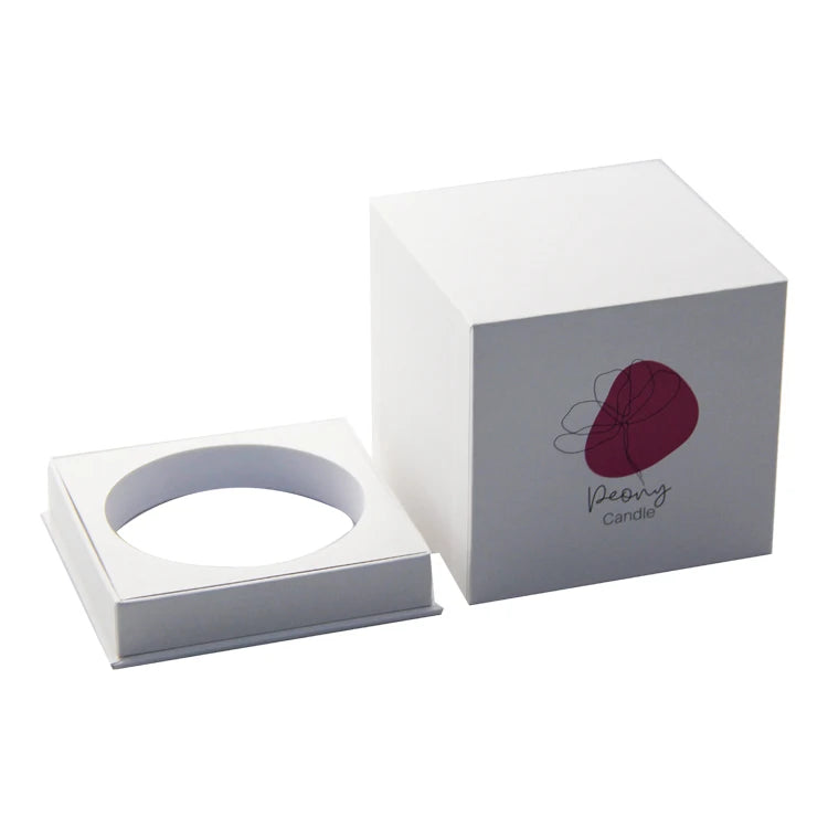 Custom logo Quality Cosmetic Product Rigid Empty Small Cube Magnetic Cardboard Candle Gift Packaging Box