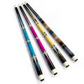 Factory Direct Sell Cheap Price 1/2-PC Billiard Pool Cue Maple Wood With Water Sticker Decal Butt Taco Billiard Cue Sticks MegaBDM