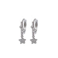 2023 NEW INS 925 Sterling Silver Star Shape Hoop Earrings for Women Drop Shipping