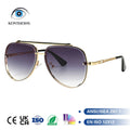 Bold Pilot Sunglasses for Unisex Large UV400 Frame Alloy Anti-Glare Casual Commute Travel Street Style Party Events