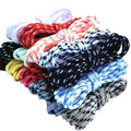 2024 New Printed Color round Sports Shoelaces Small White 5mm Width Thick Flat Polyester Laces for Shoes and Boots