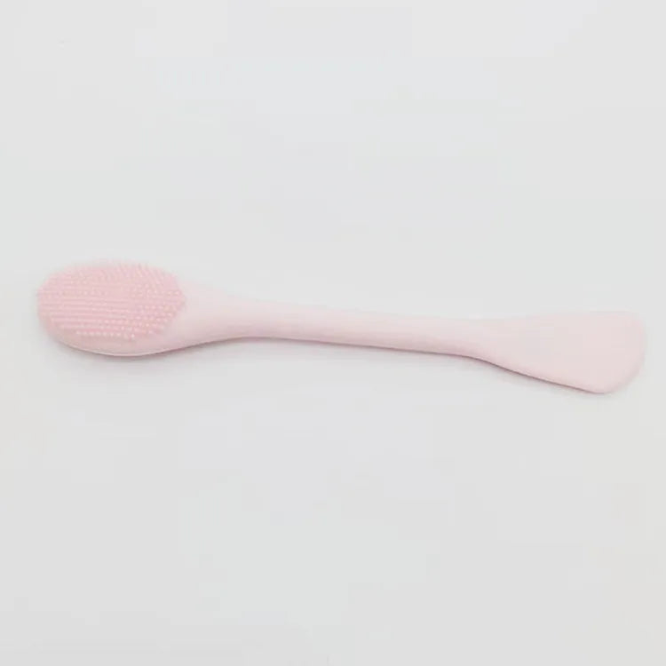 Double-Ended Pink Silicone Mask Beauty Tool Applicator Soft Silicone Facial Mud Mask Brushes