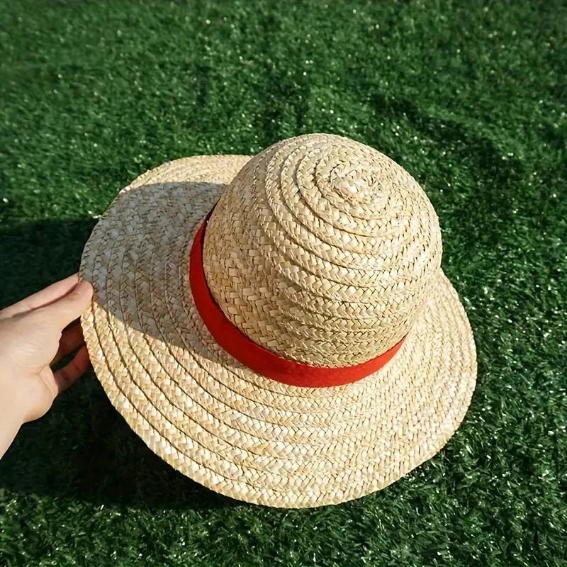 Unisex Luffy Straw Hat Party Cosplay Panama Sun Protection Outdoor Travel Cycling Plain Summer Beach Hat