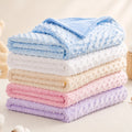 Pure Color Nursing Blanket with Satin Backing Newborn Dot Minky Baby Blanket Plush Comfrt Blanket for Baby Lovey 2 Ply Wholesale