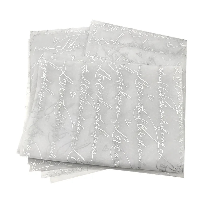Custom Printed Fine Silver Logo Clothing Tissue Paper Gift Wrapping Paper for Business Packaging