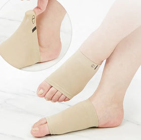 2024 Spring Collection-Elastic Bandage Arch Socks for Men Women Soft Silicone Insole Foot Pad for Flat Feet Arch Correction