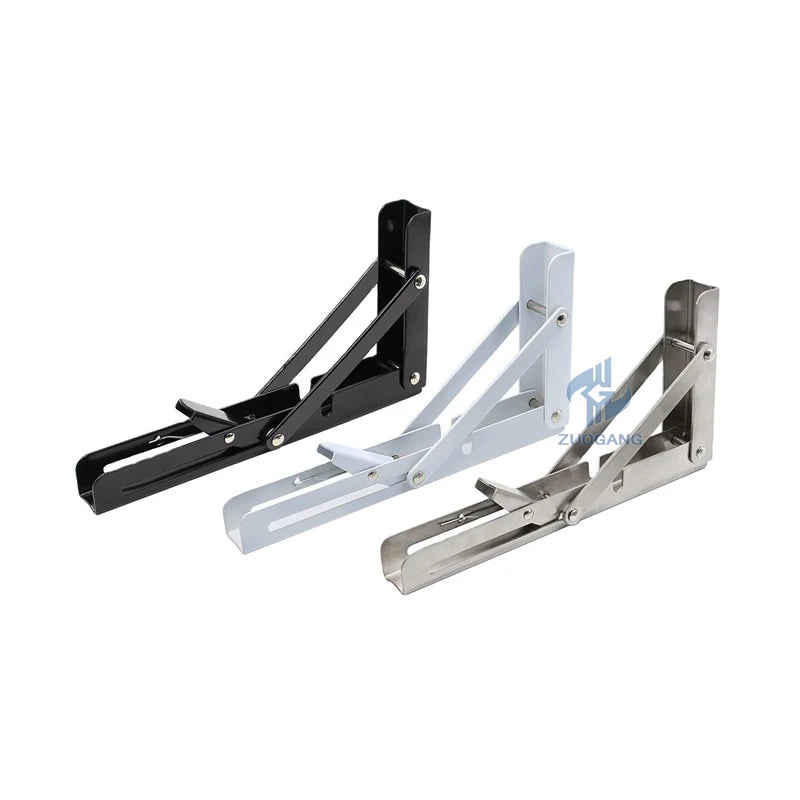 Zuogang Customized Stainless Steel 304 Folding Triangle Bracket Wall Mount Supermarket Display Shelves Racks