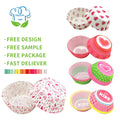 Custom Valentine's Day Printed Paper Baking High Temperature Muffin Liners Grease Proofing Paper Cup Cake Wraps