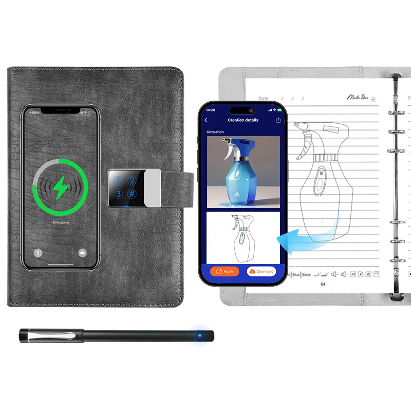Factory Price Power Bank Notebook Painting AI to Generate Effect Images Charge Smart Notebook Pen With USB Disk and Software