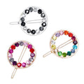 Customized Colored Crystal Bobby Pins Multi Rhinestone Floral Hoop Daily Gift Women Girls Hair Clip Hair Jewelry