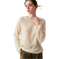 Women's Casual Crew Neck Pullover Sweater Wholesale Solid Color Knit Fashion Geometric Pattern