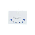 SC Sweet Tiny Stud Earrings Set Klein Blue Bow-knot Heart Flower Earrings Tiny Ceramics Stud Earring Set for Teen Girls