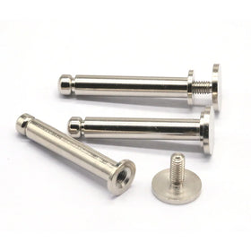 Manufacturer Supply New Design Iron Nickel Plated Turning Parts Low MOQ Pair Lock Male Female Screws for Fastening for Rivets