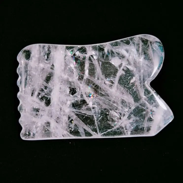 2026 Gems Wholesale Clear Quartz Guasha Face Body Massage Scraper Heart Shape Jade Pink Gua Sha Stone