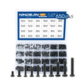 650pcs Mini Camera Steel Machine Screw Black Oxide M1.4 M1.7 M2 M2.5 M3 Cross Recessed Pan Head Metric System