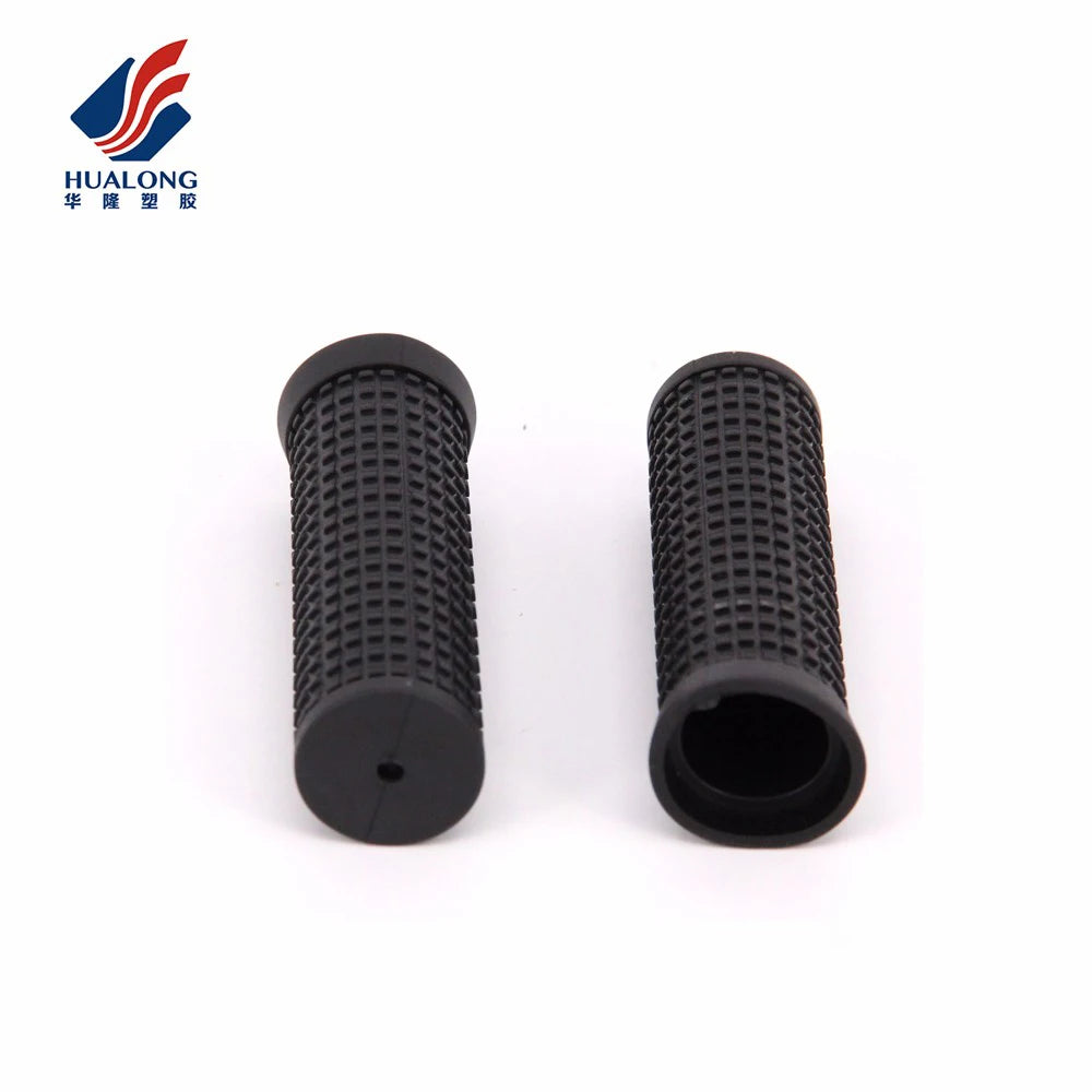 R2 HUALONG 2022 Black Rubber Bike Bicycle Handlebar End Plugs Bar Grips Short Vintage Style for Kids Adults HL-G64