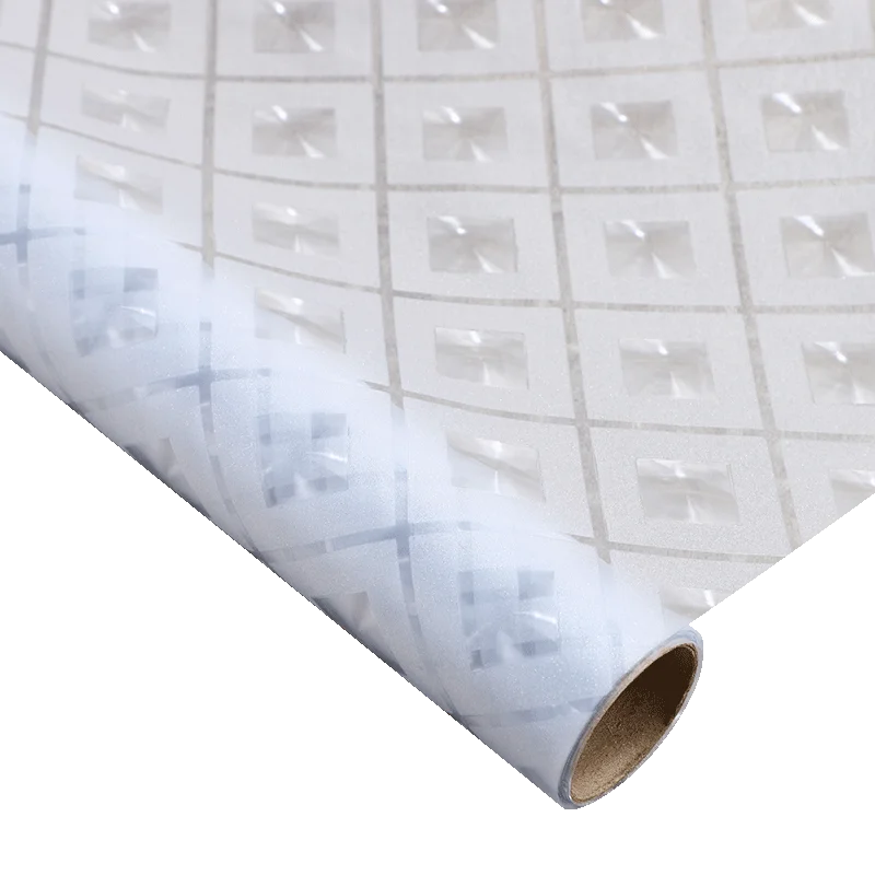 UDK Self-Adhesive Glitter Stripe Frosted Waterproof Eco-Friendly Decorative Privacy Window Film for Living Room