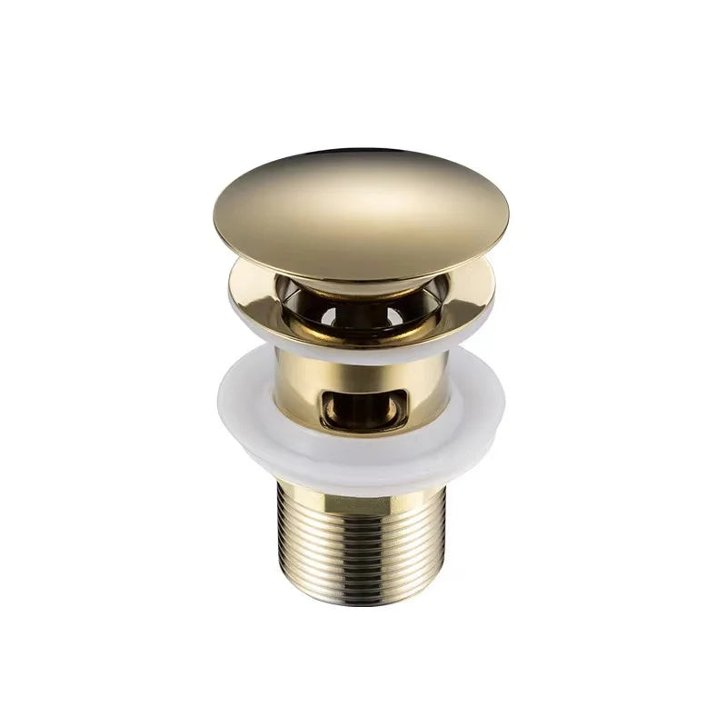 Modern Design Chrome Gold Brass Sink Basin Waste Drain Pop-up Drainer Overflow Factory Direct Bathroom Fitting Drainers