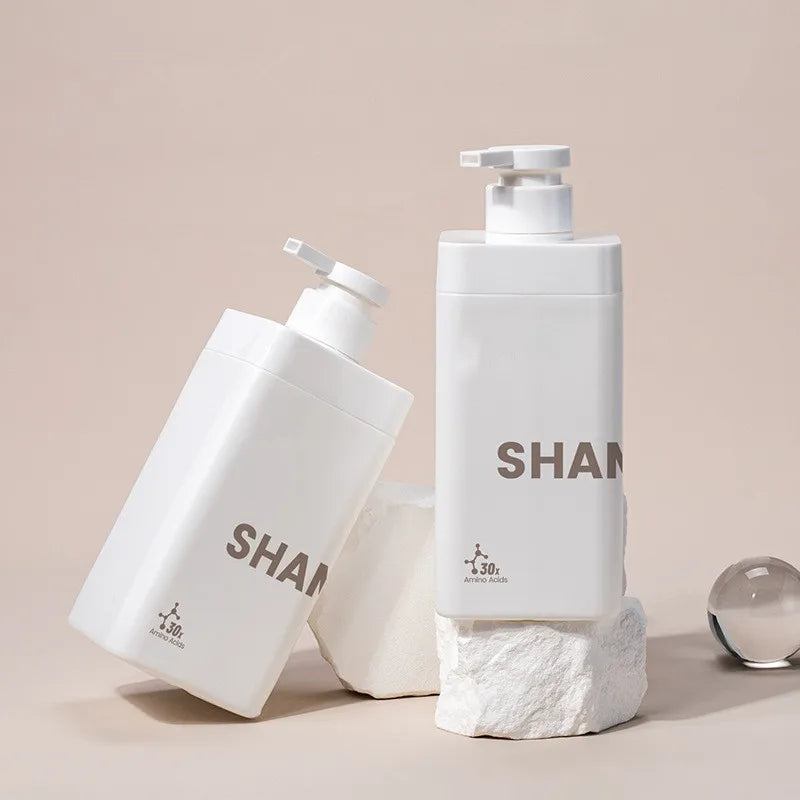 Large Capacity Customized 650ml Customized Color Square HDPE Cosmetic Packaging Bottle Pump Sprayer Face Cream Lotion Face Mask