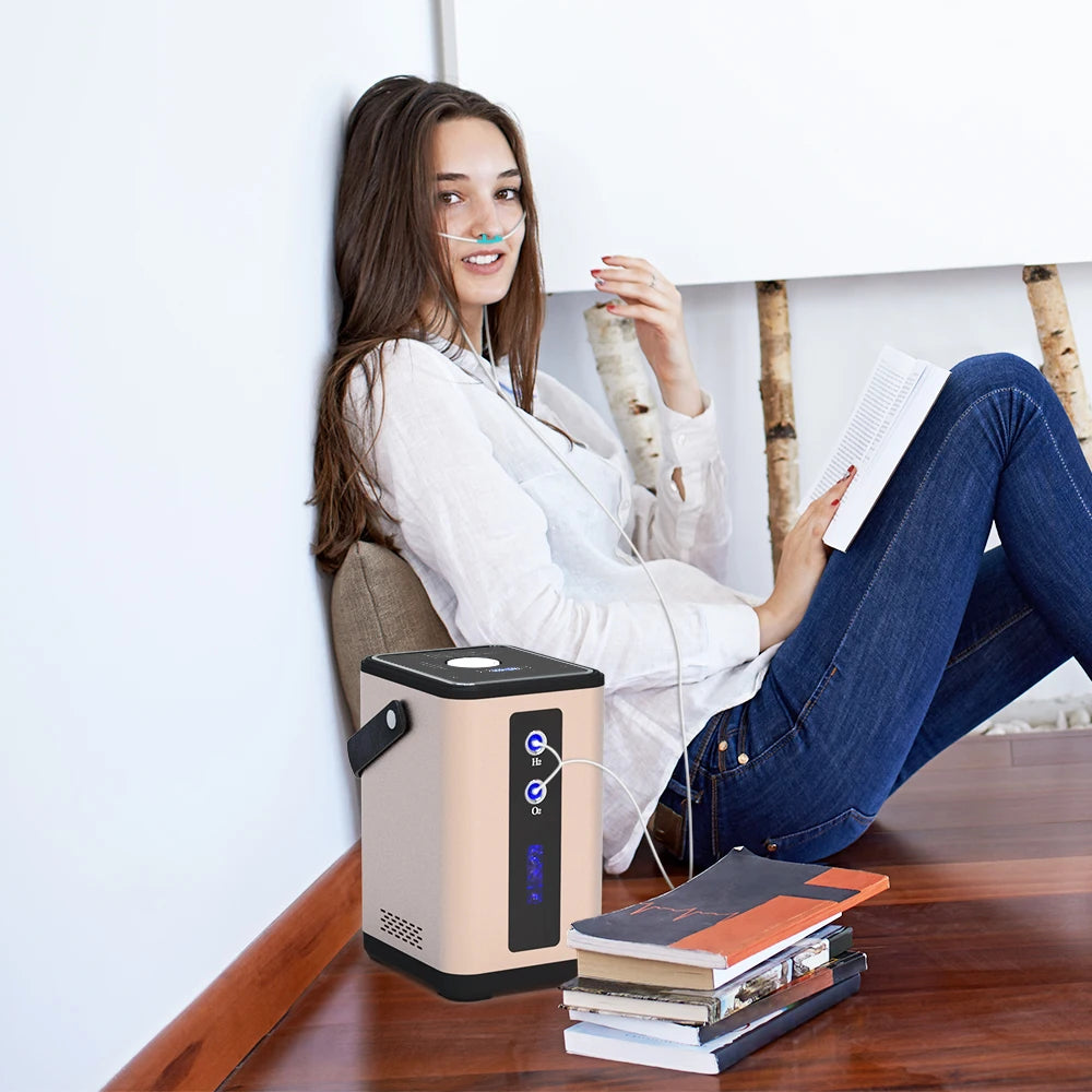 New 99.9% CE FCC 450ml Portable Electrolysis H2 Rich Water Hydrogen Inhalation Machine Home Travel
