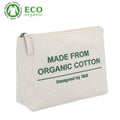 GOTS GRS Organic Cotton Canvas Makeup Bag Pouch Travel Outdoor Girl Cotton Cosmetic Bag Organizer Storage Make up Case