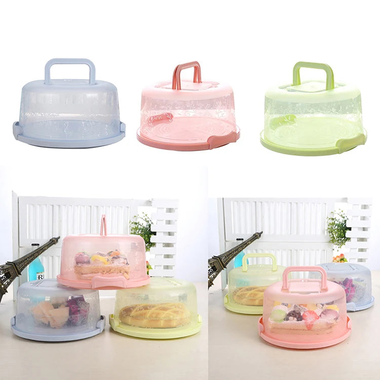 26*22*12.5cm Cake Container Dessert Container Cover Case Cupcake Carrier Server Storage Box Cake Accessories