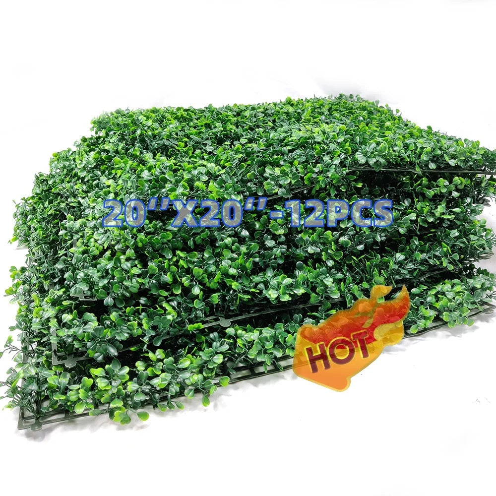 Jungle Boxwood Hedge Wall Panels Eco-friendly Plastic Plants Faux Artificial Plant Grass Wall Anti-uv External Grass Wall Green