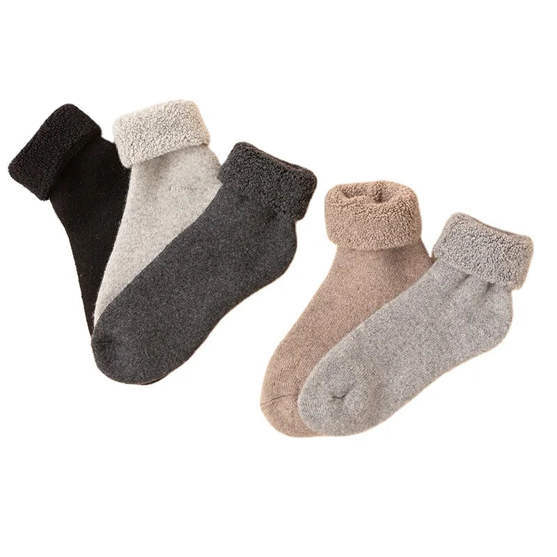 Wholesale 100% Wool Crew Length Socks for Men Women Daily Use Cuff Variety Colors Including Wine Red Grey Perfect Couples Choice