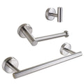 Modern 3-Piece Stainless Steel Towel Bar & Rack Set Paper Holder Hooks Eco-Friendly Easy Cleaning Wall-Mounted Bathroom Hardware