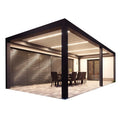 Outdoor Bioclimatic Louvre Roof Pergola Garden Houses Waterproof Gazebo Pergola Pavilion Aluminium Pergola Polycarbonate Roof