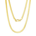 SC35-3 Rhodium Over Genuine 925 Sterling Silver Italian Solid 3mm Flexible Flat Herringbone Chain Necklace for Men Women